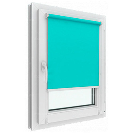 Автоматические рулонные шторы бирюзовые
